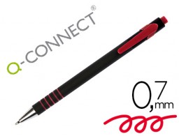 Bolígrafo Q-Connect tinta roja con grip